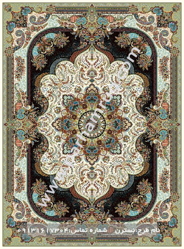 برترین فرش 1000 شانه طرح نسترن