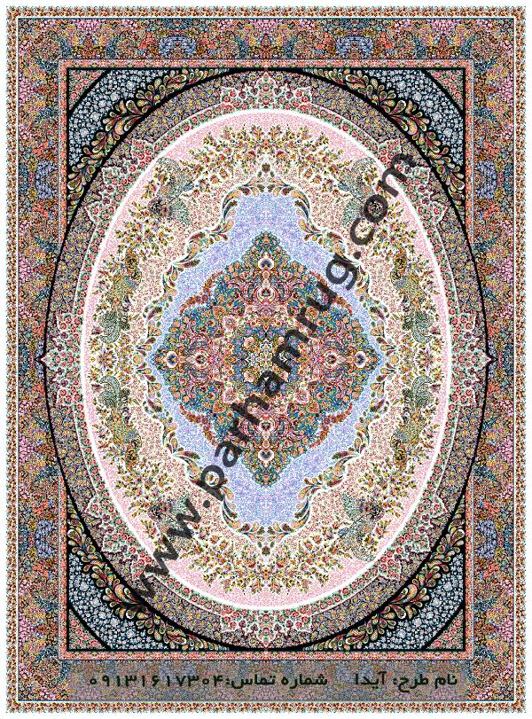جدیدترین فرش 1000 شانه کااشان طرح ایدا