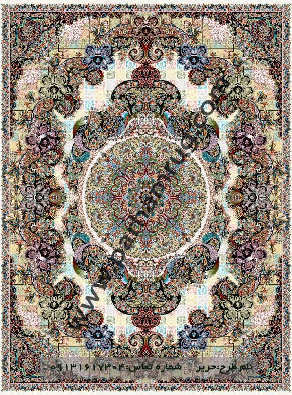 برترین فرش 1000 شانه کاشان طرح حریر