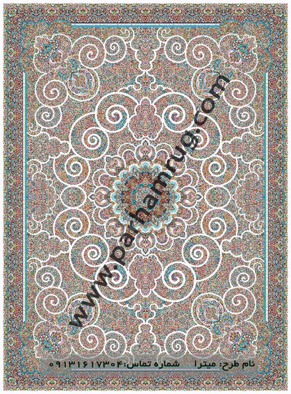 زیباترین فرش 1000 شانه طرح میترا