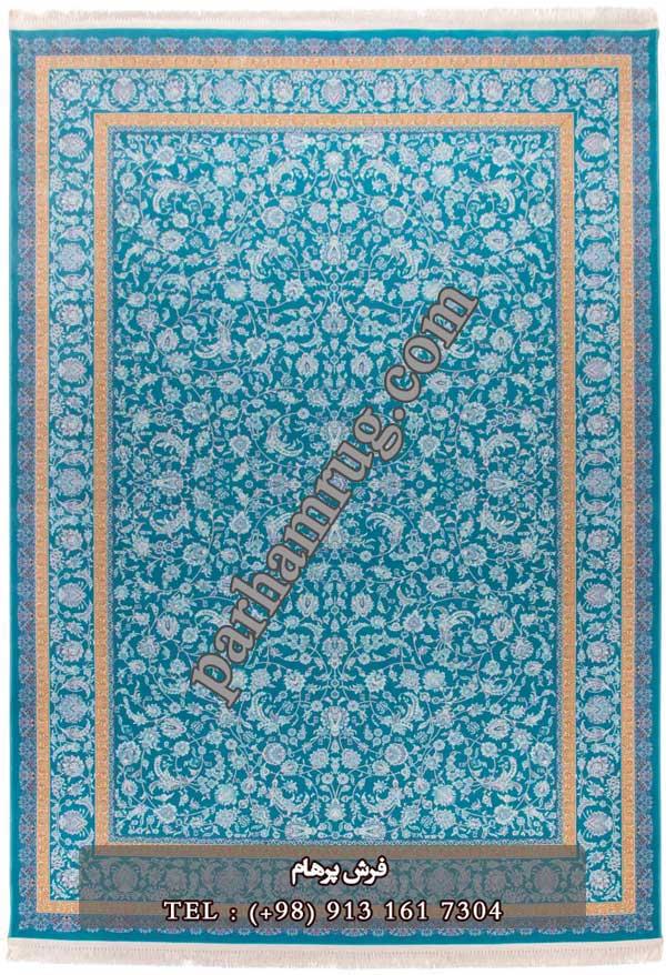 فرش 1000 شانه طرح ماه آبی