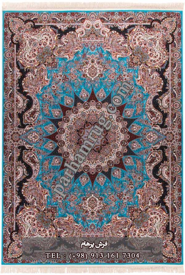 فرش 1000 شانه طرح مهر آبی