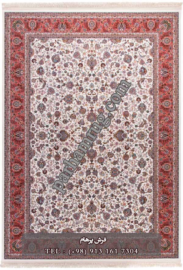 فرش 1000 شانه طرح طناز کرم