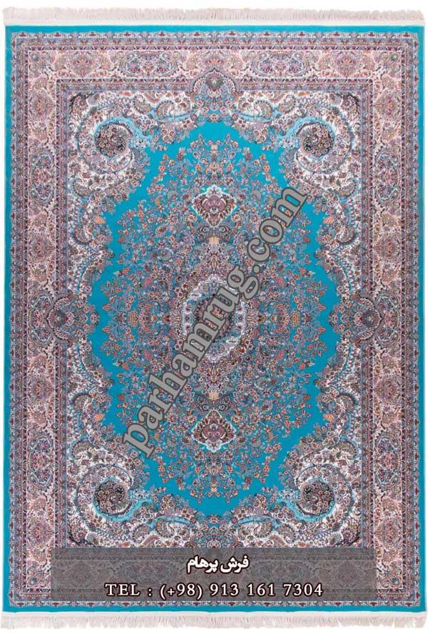 فرش 1000 شانه طرح موج آبی