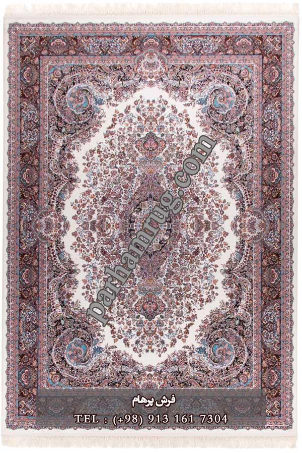 فرش 1000 شانه طرح موج کرم