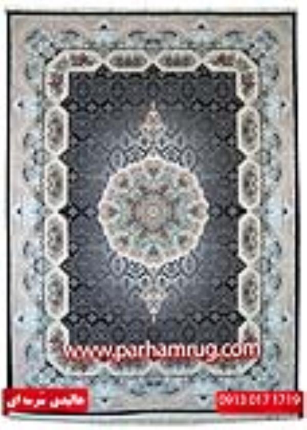 فرش 1000 شانه طرح هالیدی سورمه ای