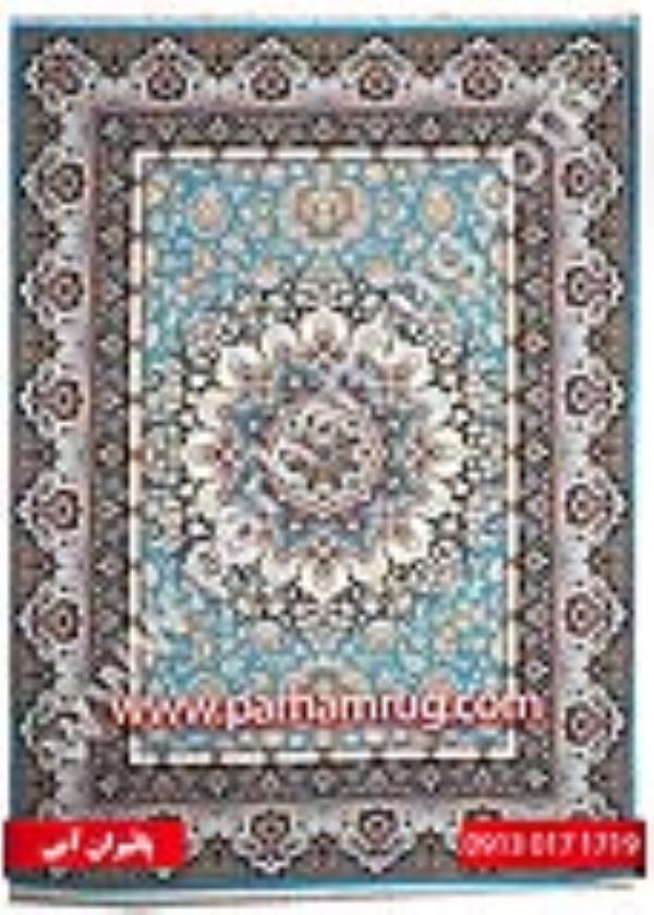 فرش 1000 شانه طرح پاییزان آبی