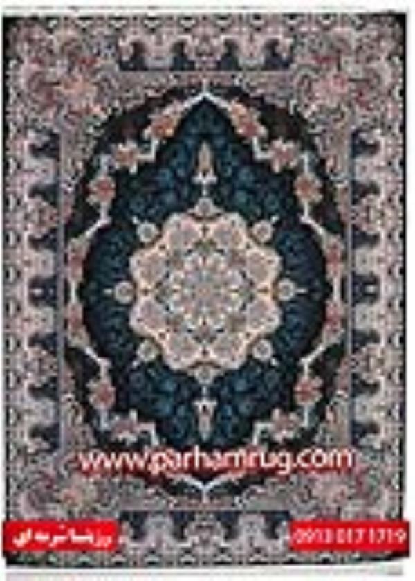 فرش 1000 شانه طرح رزیتا سورمه ای