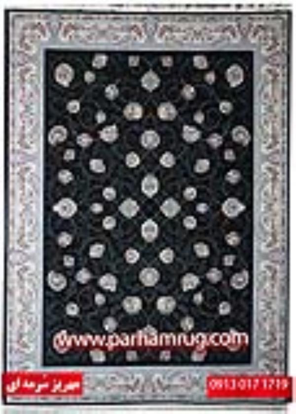 فرش 1000 شانه طرح مهریز سرمه ای