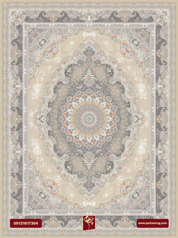 فرش ویونا بژ 1200 شانه تراکم 3600