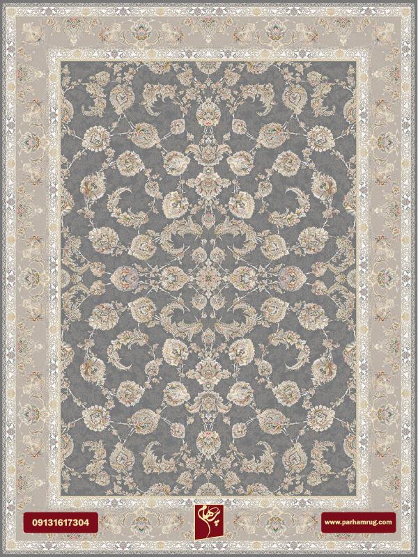 فرش گلبون دودی 1200 شانه تراکم 3600