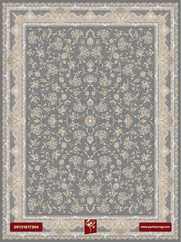 فرش نفیس دودی 1200 شانه تراکم 3600